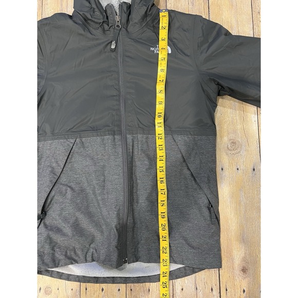 The North Face Boys Warm Storm Rain Jacket Black & Gray sz M 10/12 - Picture 11 of 14